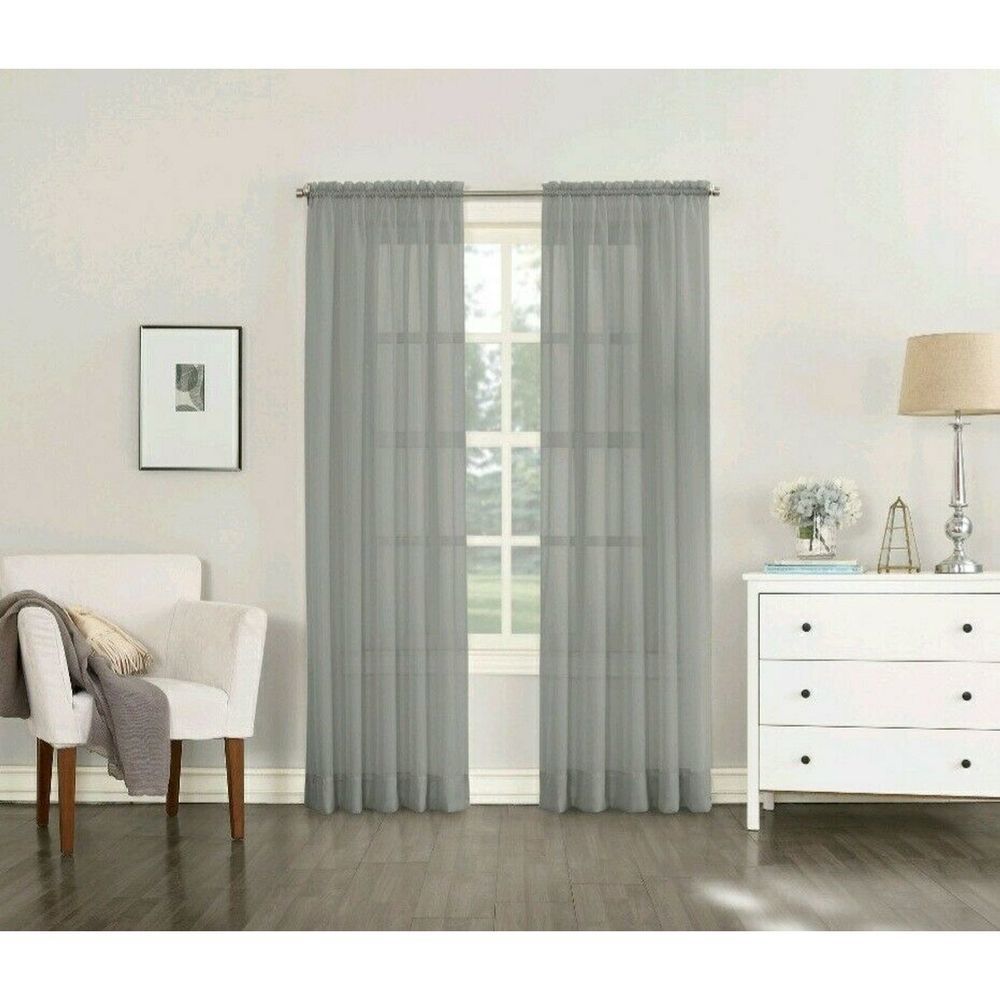 (1) Lichtenberg Emily Sheer 59"x63" Curtain Panel